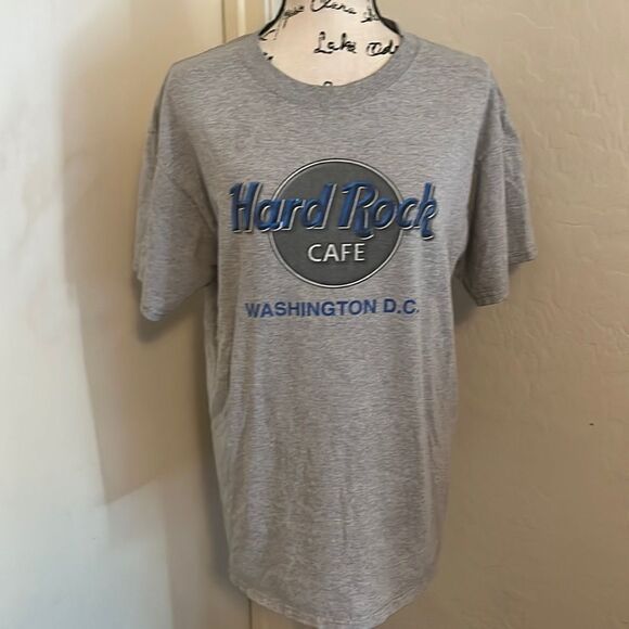 Vintage Hard Rock Cafe Washington D.C. Gray Graphic Shirt - Picture 1 of 9